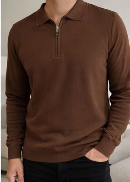 سويتر رجالي بسحاب نصفي – أناقة بسيطة ولبس يومي
