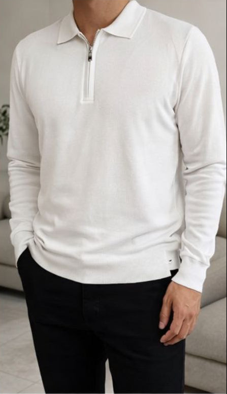 سويتر رجالي بسحاب نصفي – أناقة بسيطة ولبس يومي